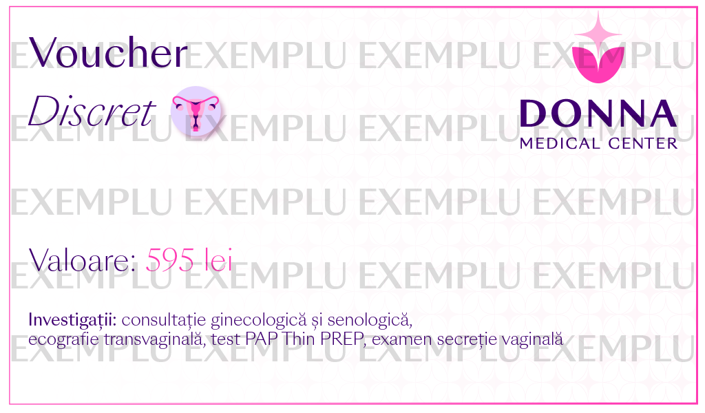 voucher discret donna medical center pachete screening sanatatea femeii ginecologie senologie ecografie PAP mob